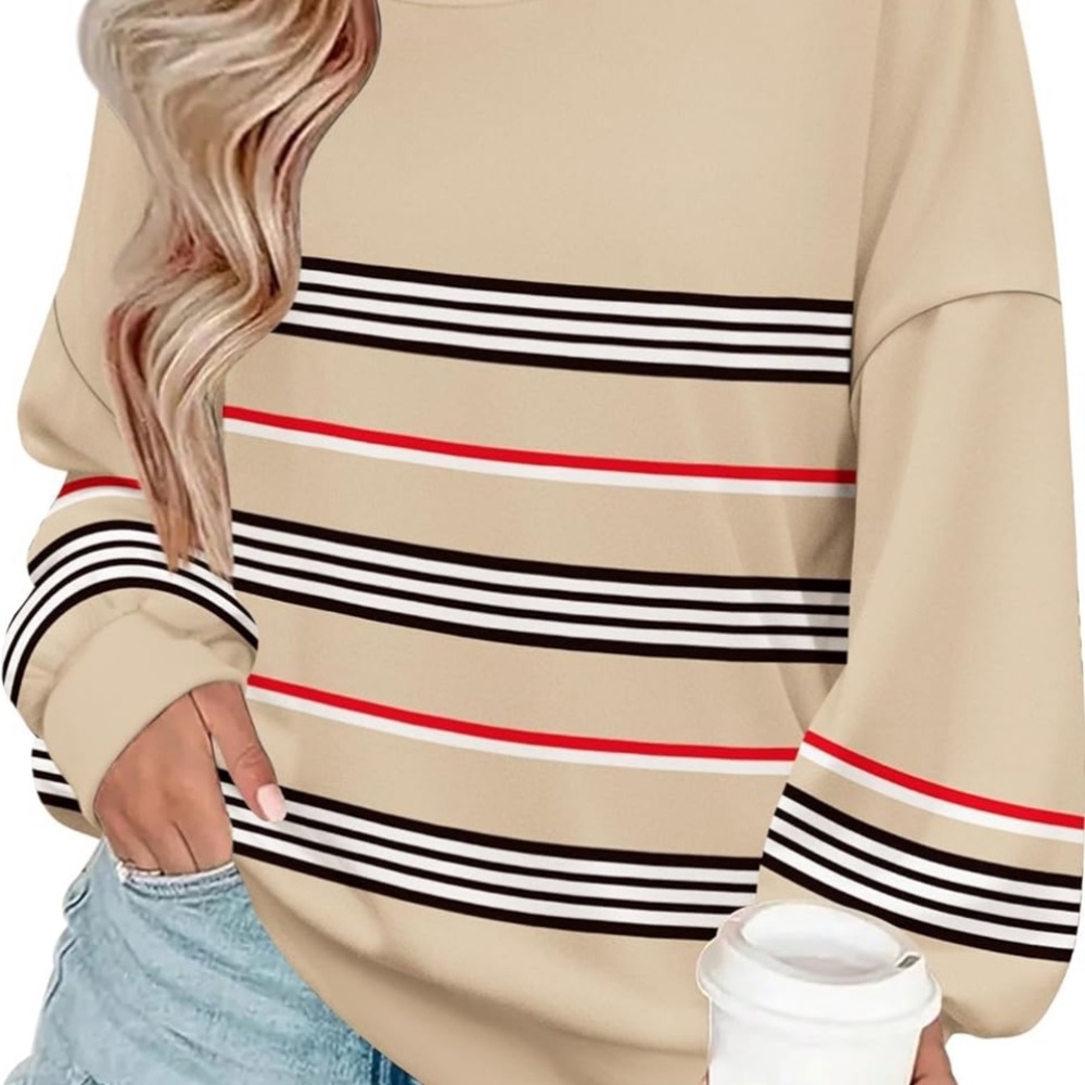 Striped Beige Sweatshirt
